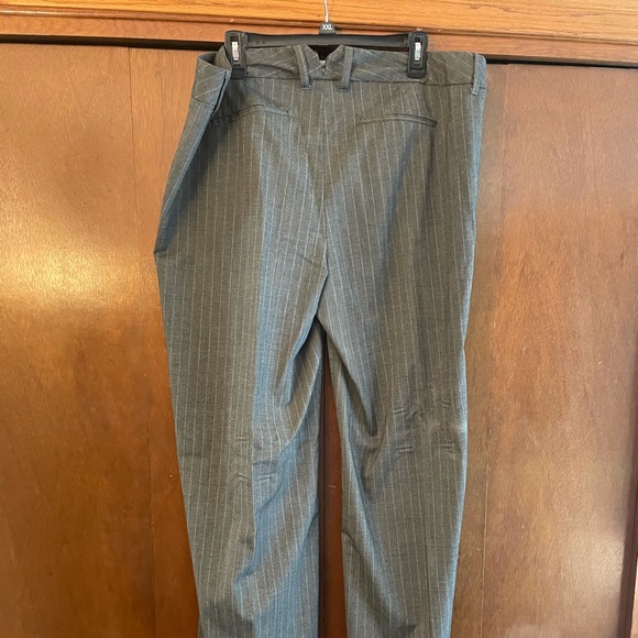 Pinstripe or khaki wide leg trousers - Picture 6 of 6